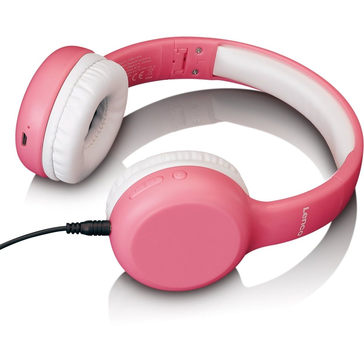 Lenco Hpb - 110Pk Lenco On - Ear Stereo Bluetooth Headset For Kids Pink - 123TelecomShop