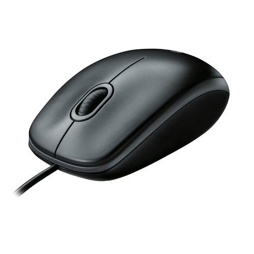Logitech Muis - B100 - Bedraad - Zwart - 123TelecomShop