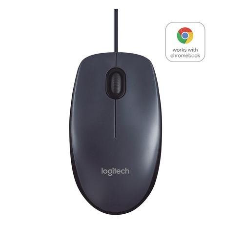 Logitech Muis - B100 - Bedraad - Zwart - 123TelecomShop