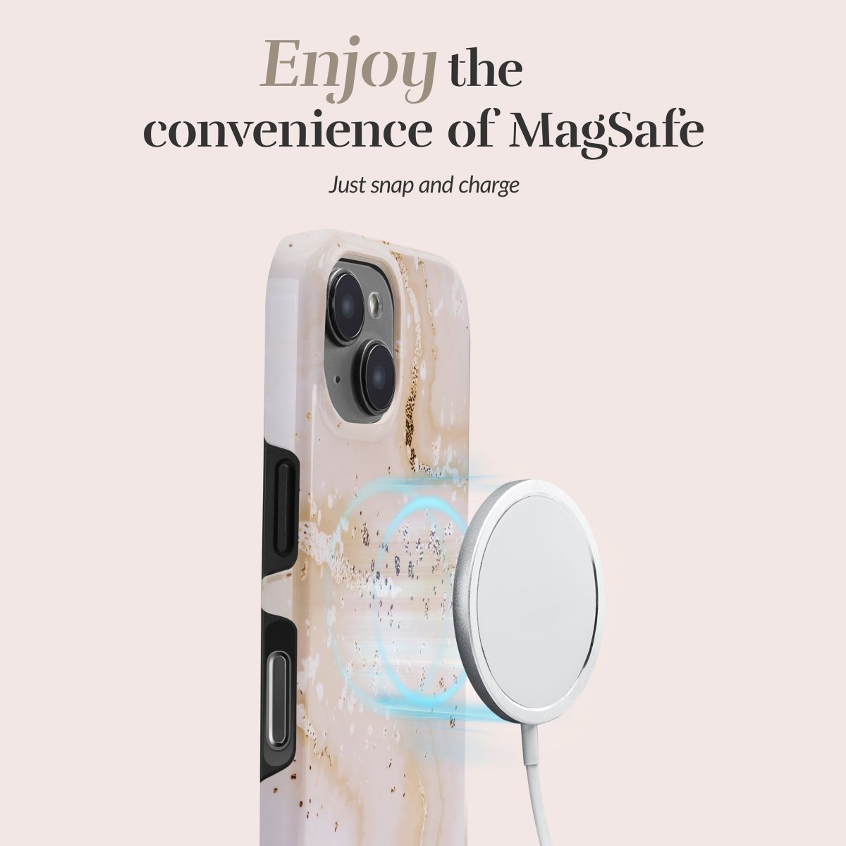 Mio By Mobilize Mio Gold Marble Magsafe Compatible For Iphone 16 Plus - 123TelecomShop