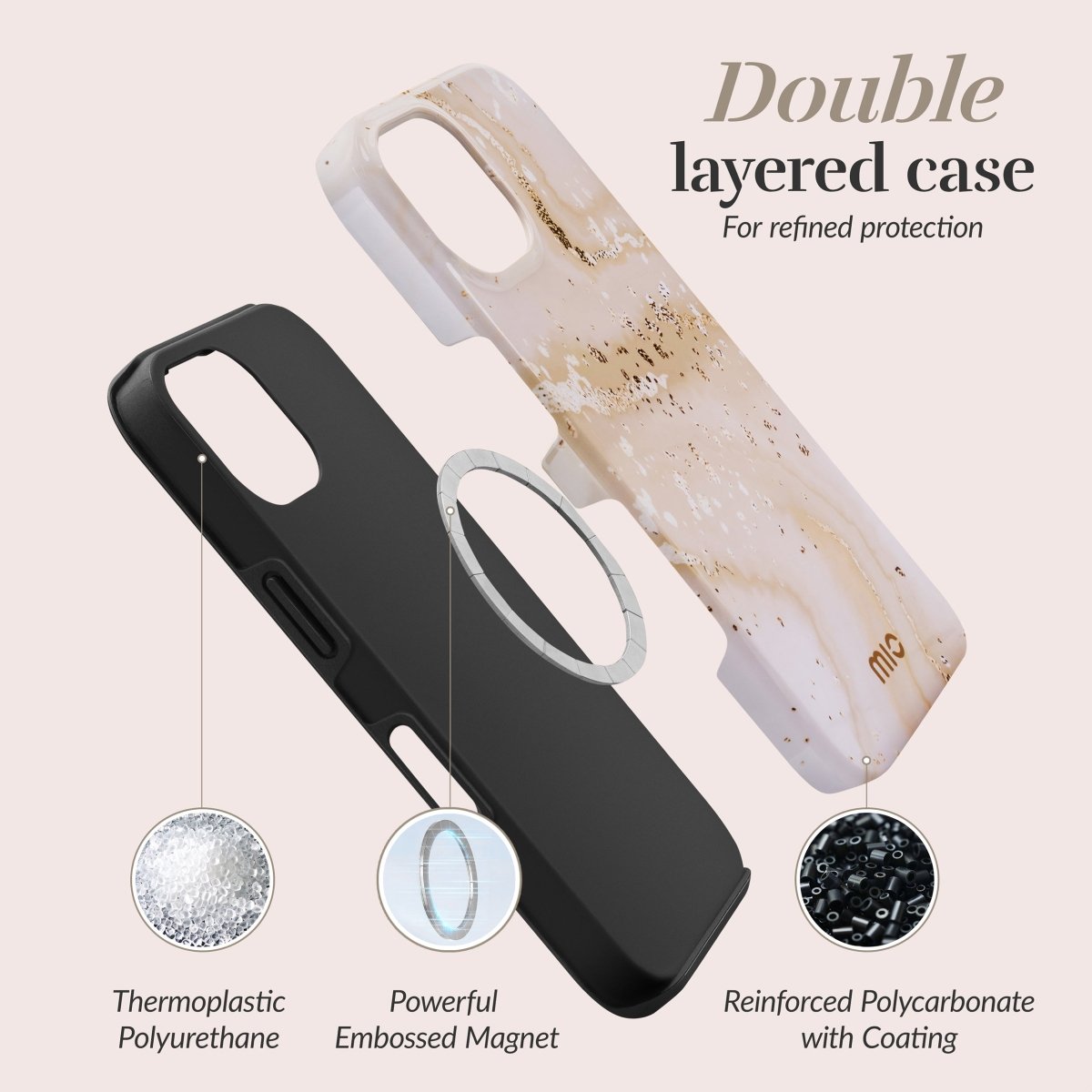 Mio By Mobilize Mio Gold Marble Magsafe Compatible For Iphone 17 Pro Max - 123TelecomShop