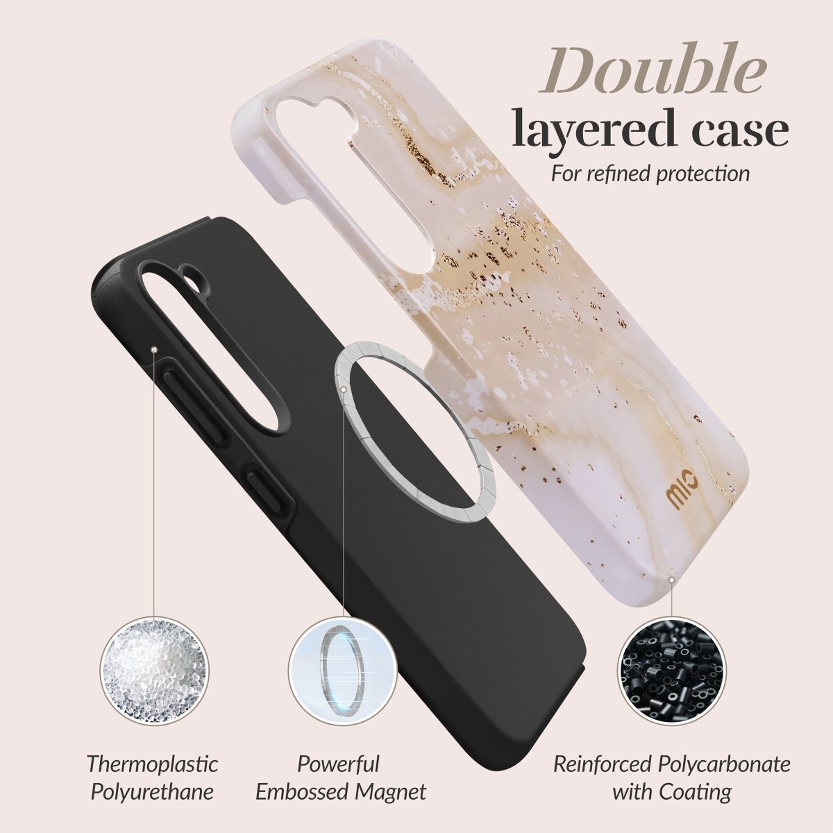 Mio By Mobilize Mio Gold Marble Magsafe Compatible For Samsung S26 5G - 123TelecomShop