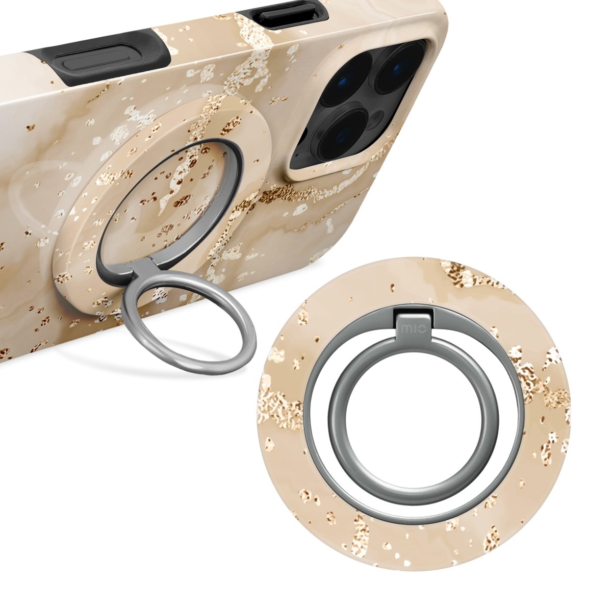 Mio By Mobilize Mio Gold Marble Magsafe Compatible Ring Holder - 123TelecomShop