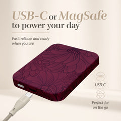 Mio By Mobilize Mio Powerbank 5000Mah With Double Sided Magsafe Compatibility Berry Blooms - Matt - 123TelecomShop