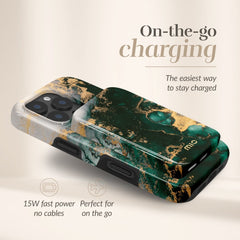 Mio By Mobilize Mio Powerbank 5000Mah With Double Sided Magsafe Compatibility Green Marble - Glossy - 123TelecomShop