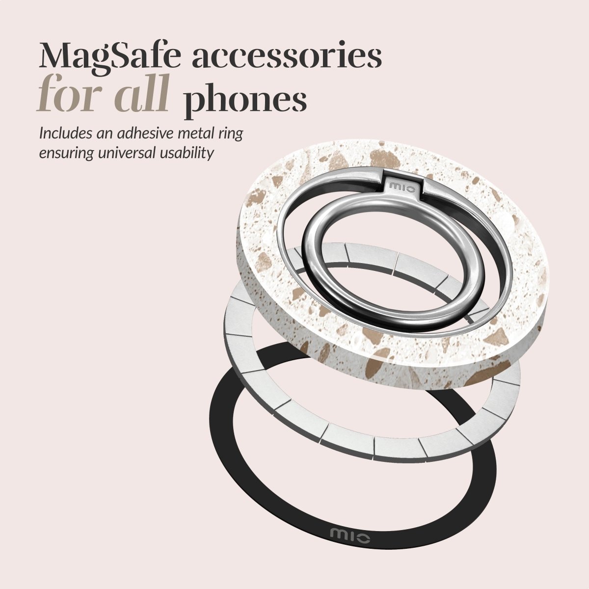 Mio By Mobilize Mio Soft Terrazzo Magsafe Compatible Ring Holder - 123TelecomShop
