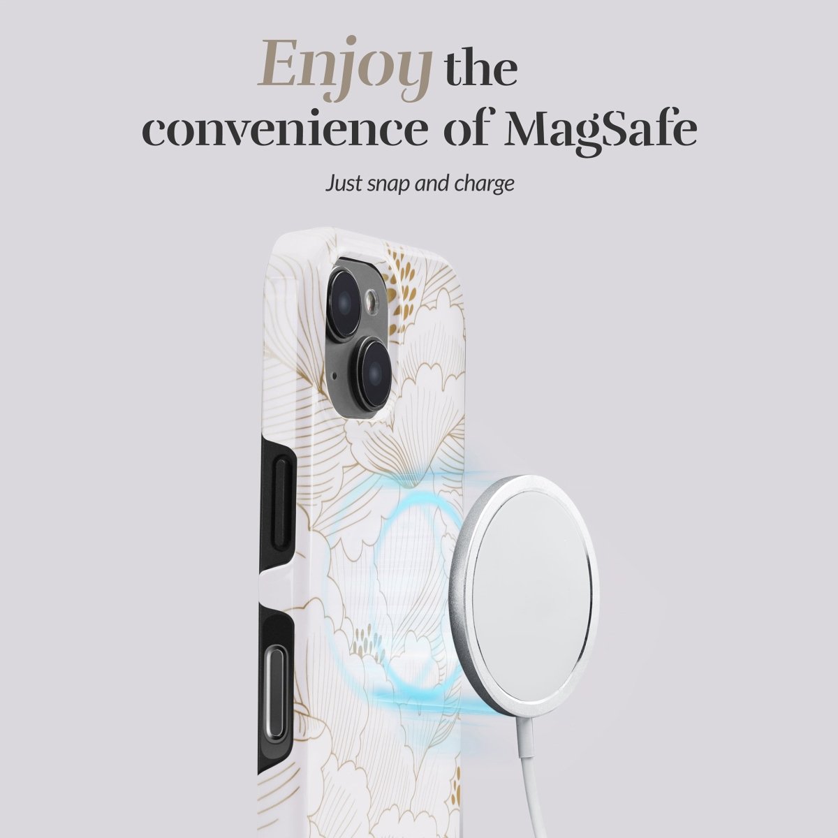 Mio By Mobilize Mio White Roses Magsafe Compatible For Iphone 16 Pro - 123TelecomShop