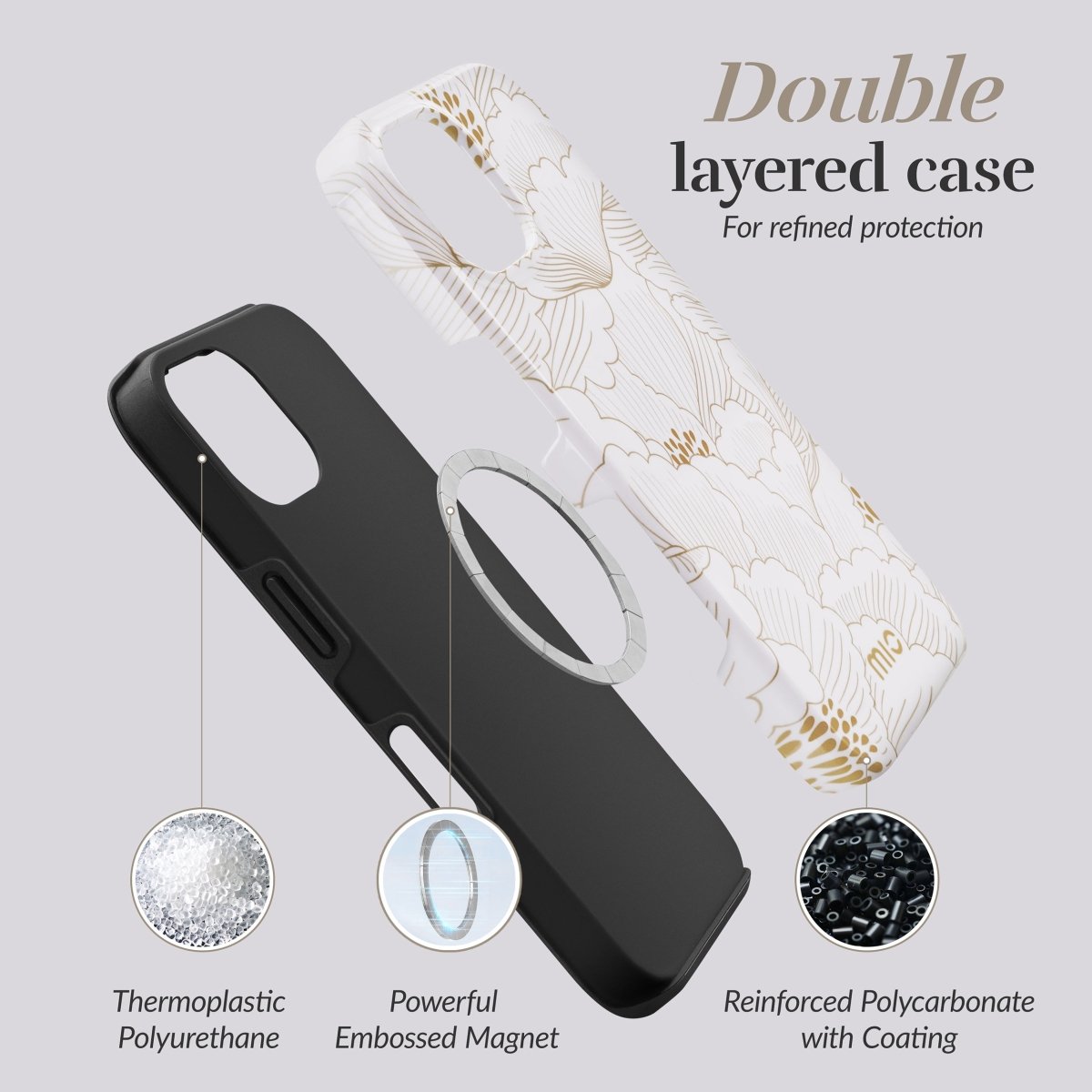 Mio By Mobilize Mio White Roses Magsafe Compatible For Iphone 16E - 123TelecomShop