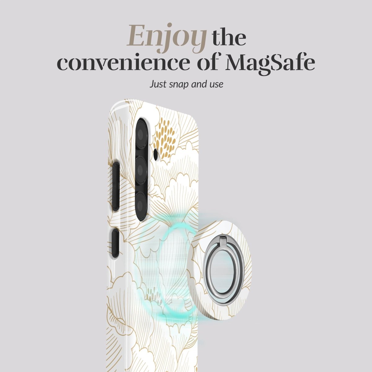 Mio By Mobilize Mio White Roses Magsafe Compatible Ring Holder - 123TelecomShop