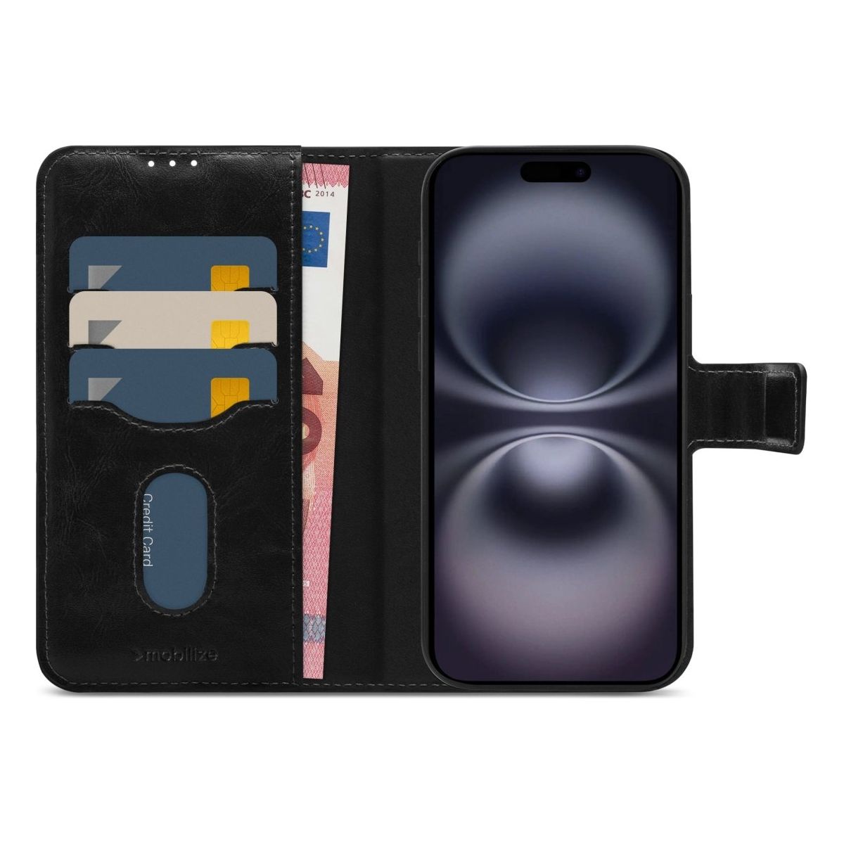 Mobilize 2In1 Magsafe Compatible Gelly Wallet Case Apple Iphone 16 Plus Black - 123TelecomShop