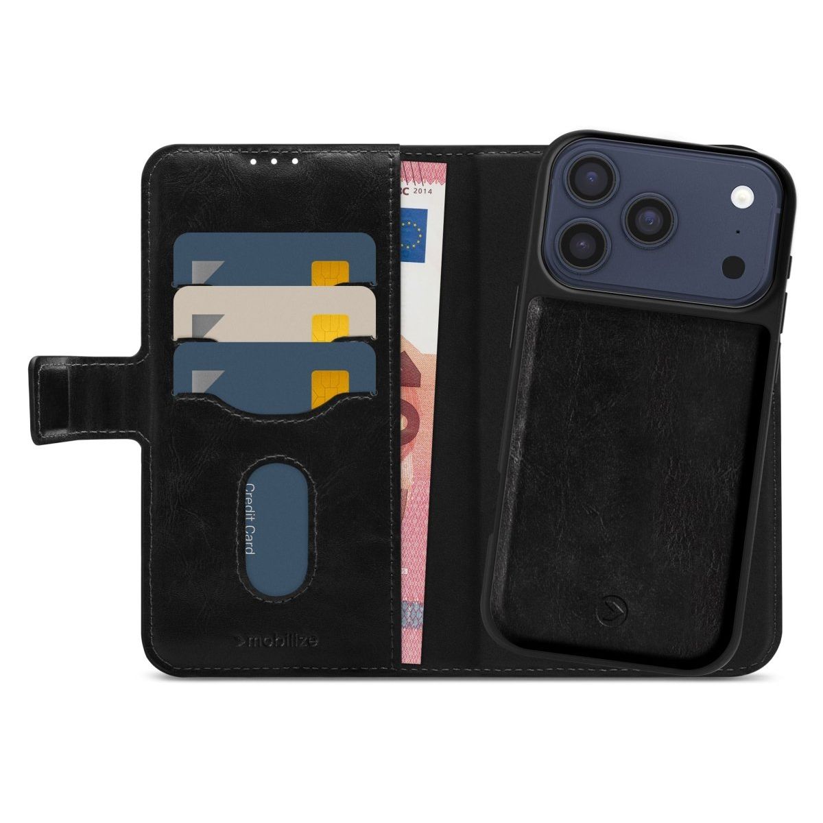 Mobilize 2In1 Magsafe Compatible Gelly Wallet Case Apple Iphone 17 Pro Max/18 Pro Max Black - 123TelecomShop