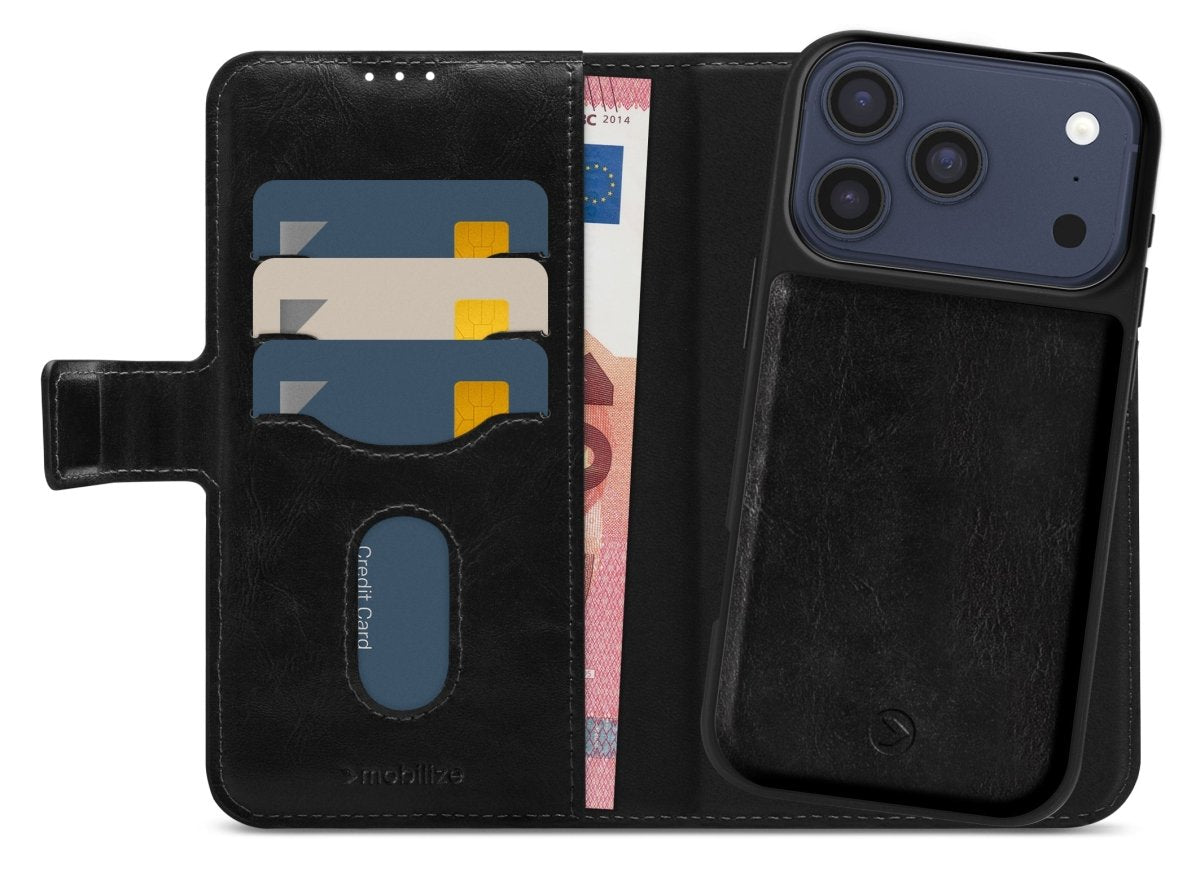 Mobilize 2In1 Magsafe Compatible Gelly Wallet Case Apple Iphone 17 Pro Max/18 Pro Max Black - 123TelecomShop