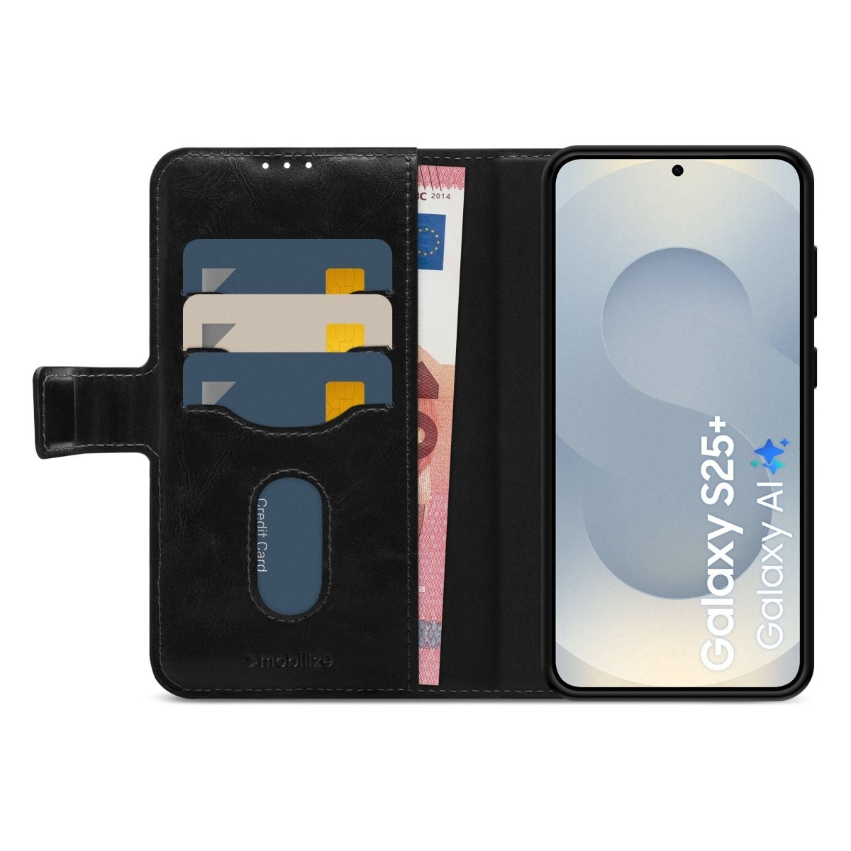 Mobilize 2In1 Magsafe Compatible Gelly Wallet Case Samsung Galaxy S25+ 5G Black - 123TelecomShop