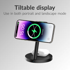 Mobilize 3In1 Charger Station Magsafe Compatible 25W Qi2.2 White - 123TelecomShop
