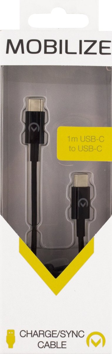 Mobilize Cable Usb-C To Usb-C 1M. 60W Black - 123TelecomShop