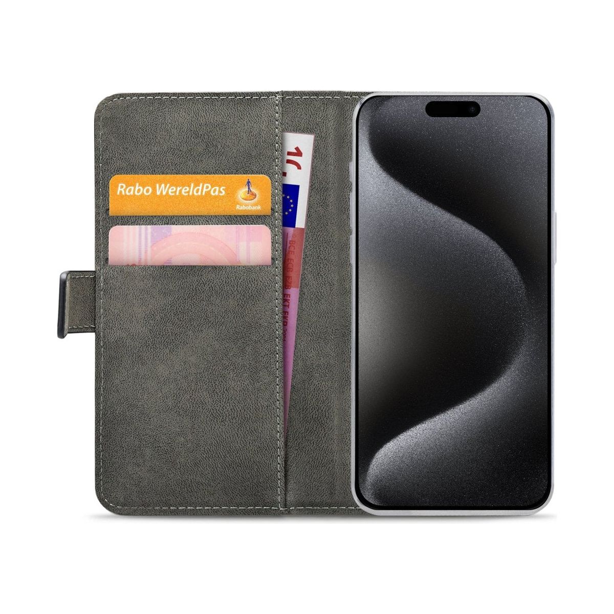 Mobilize Classic Gelly Wallet Book Case Apple Iphone 15 Pro Max Black - 123TelecomShop