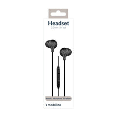 Mobilize In - Ear Stereo Headset With Remote 3.5Mm Black - 123TelecomShop