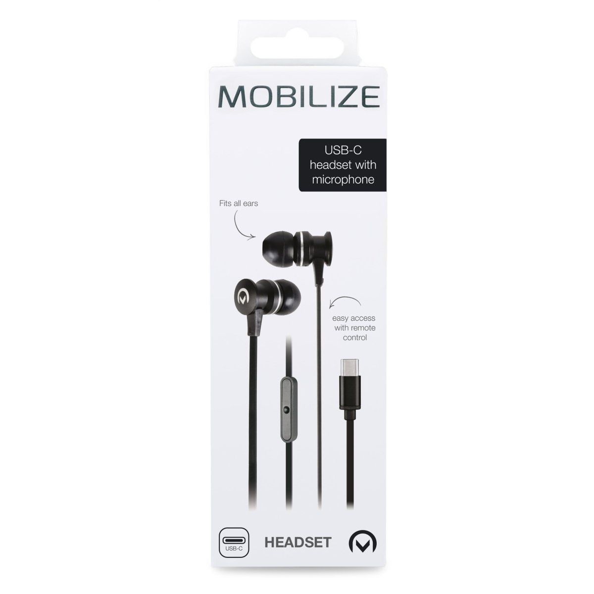 Mobilize In - Ear Stereo Headset With Remote Usb - C Black - 123TelecomShop