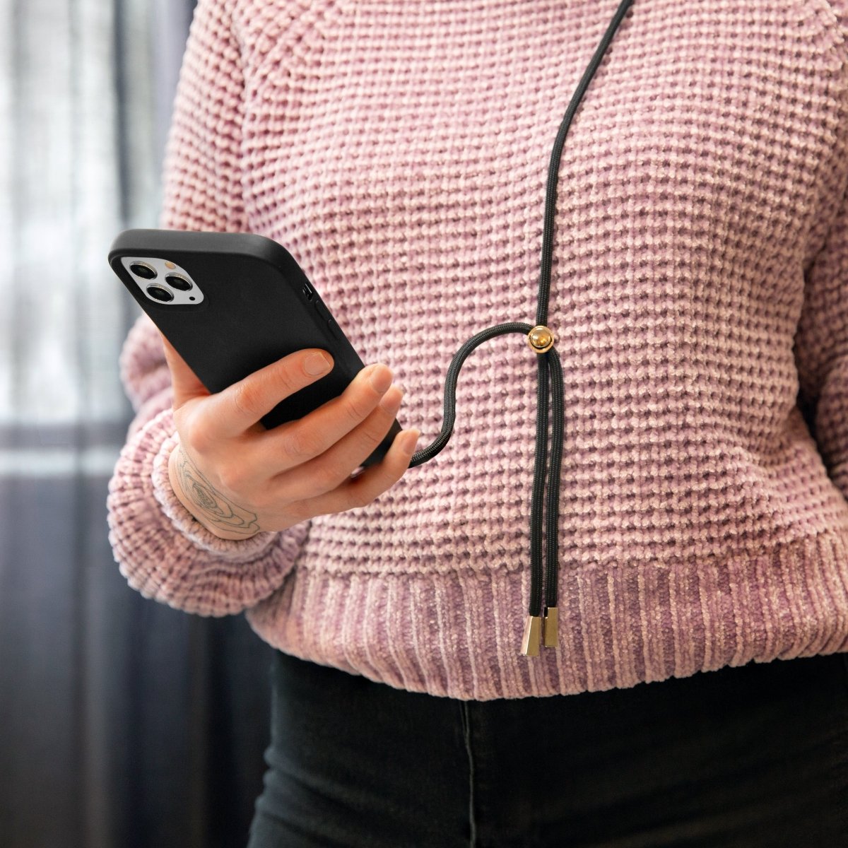 Mobilize Lanyard Gelly Case For Apple Iphone 15 Pro Max Black - 123TelecomShop