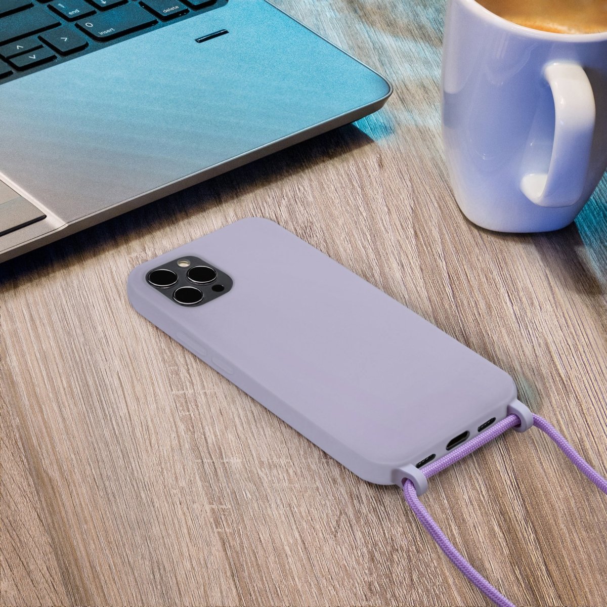 Mobilize Lanyard Gelly Case For Apple Iphone 15 Pro Max Pastel Purple - 123TelecomShop