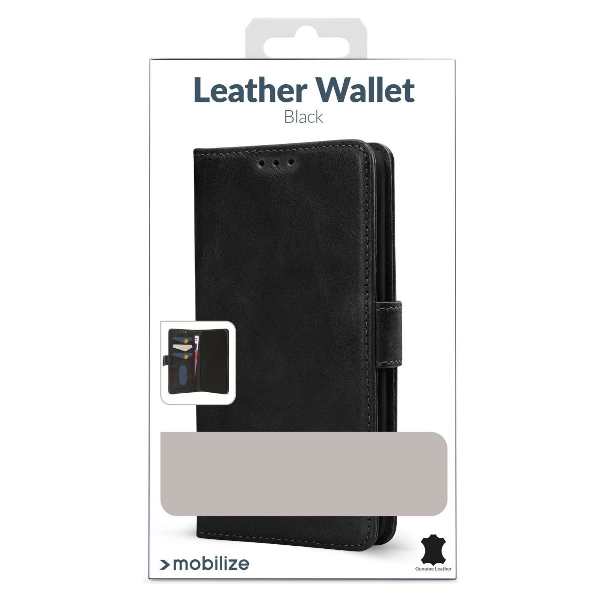 Mobilize Leather Wallet Apple Iphone 16 Pro Black - 123TelecomShop