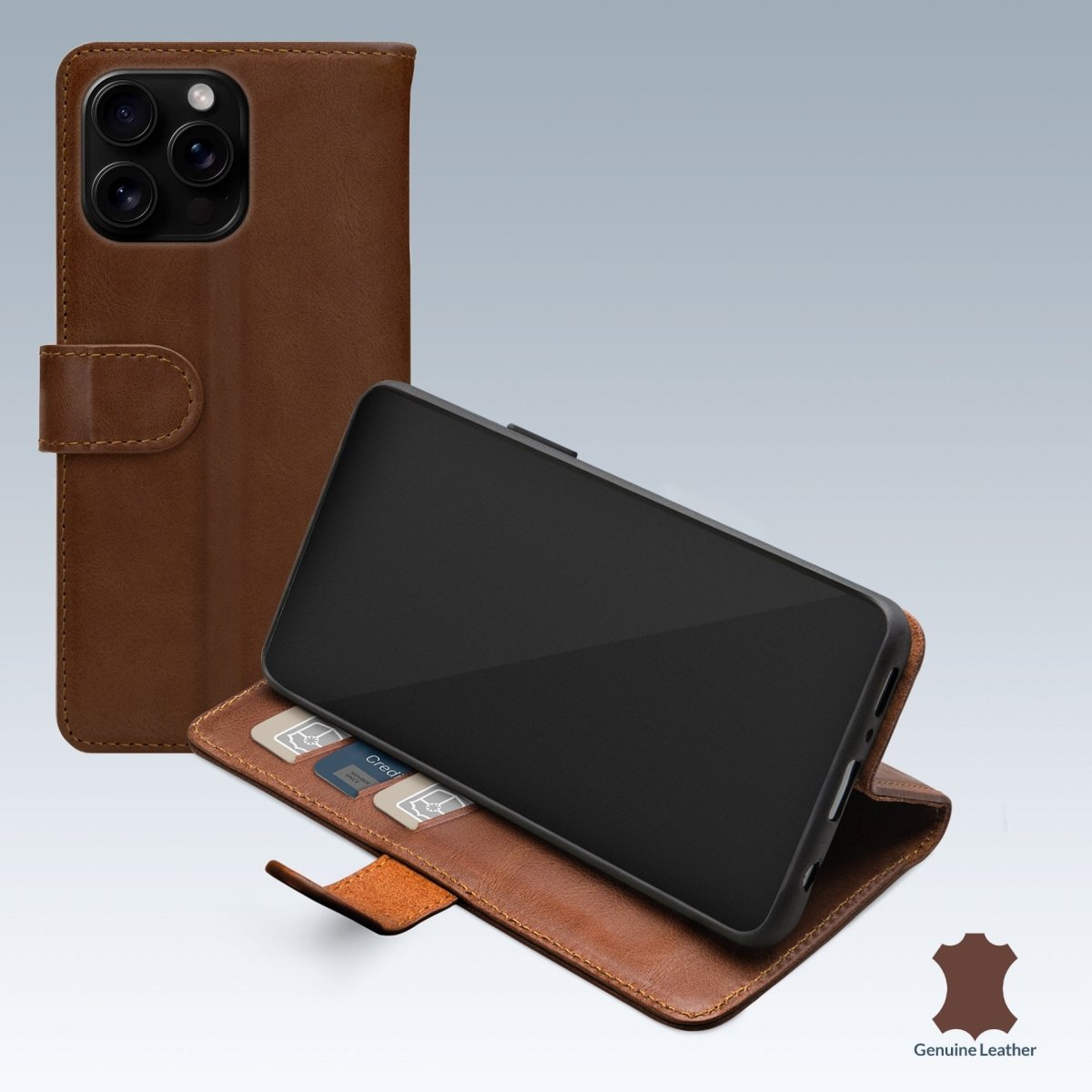 Mobilize Leather Wallet Apple Iphone 16 Pro Brown - 123TelecomShop