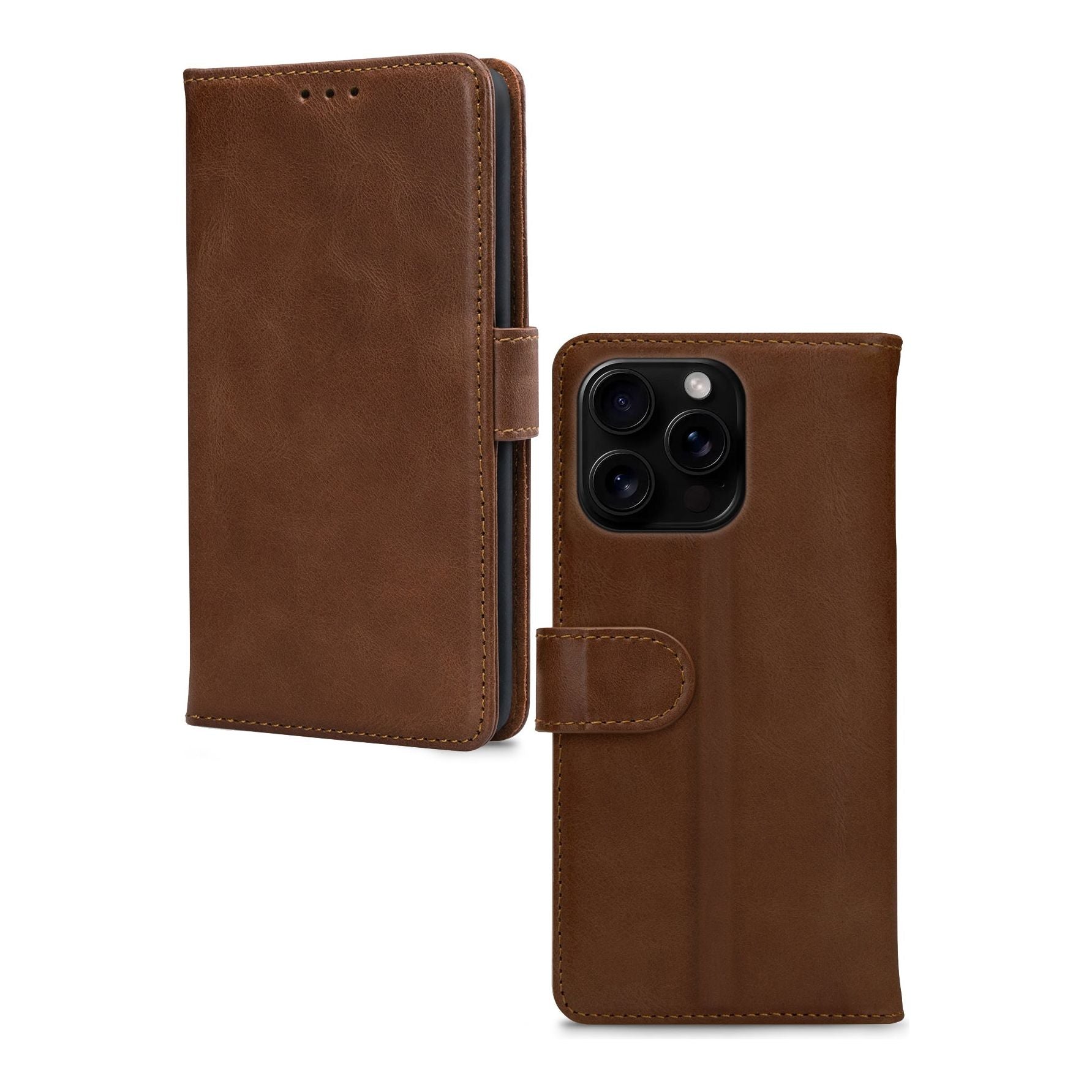 Mobilize Leather Wallet Apple Iphone 16 Pro Max Brown - 123TelecomShop