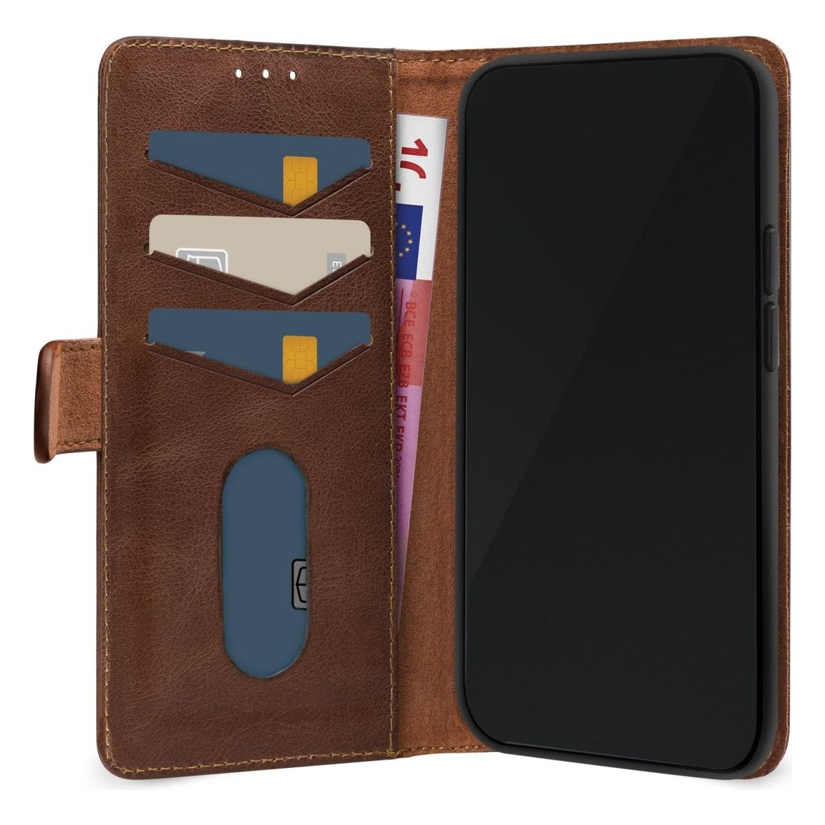 Mobilize Leather Wallet Apple Iphone 16 Pro Max Brown - 123TelecomShop