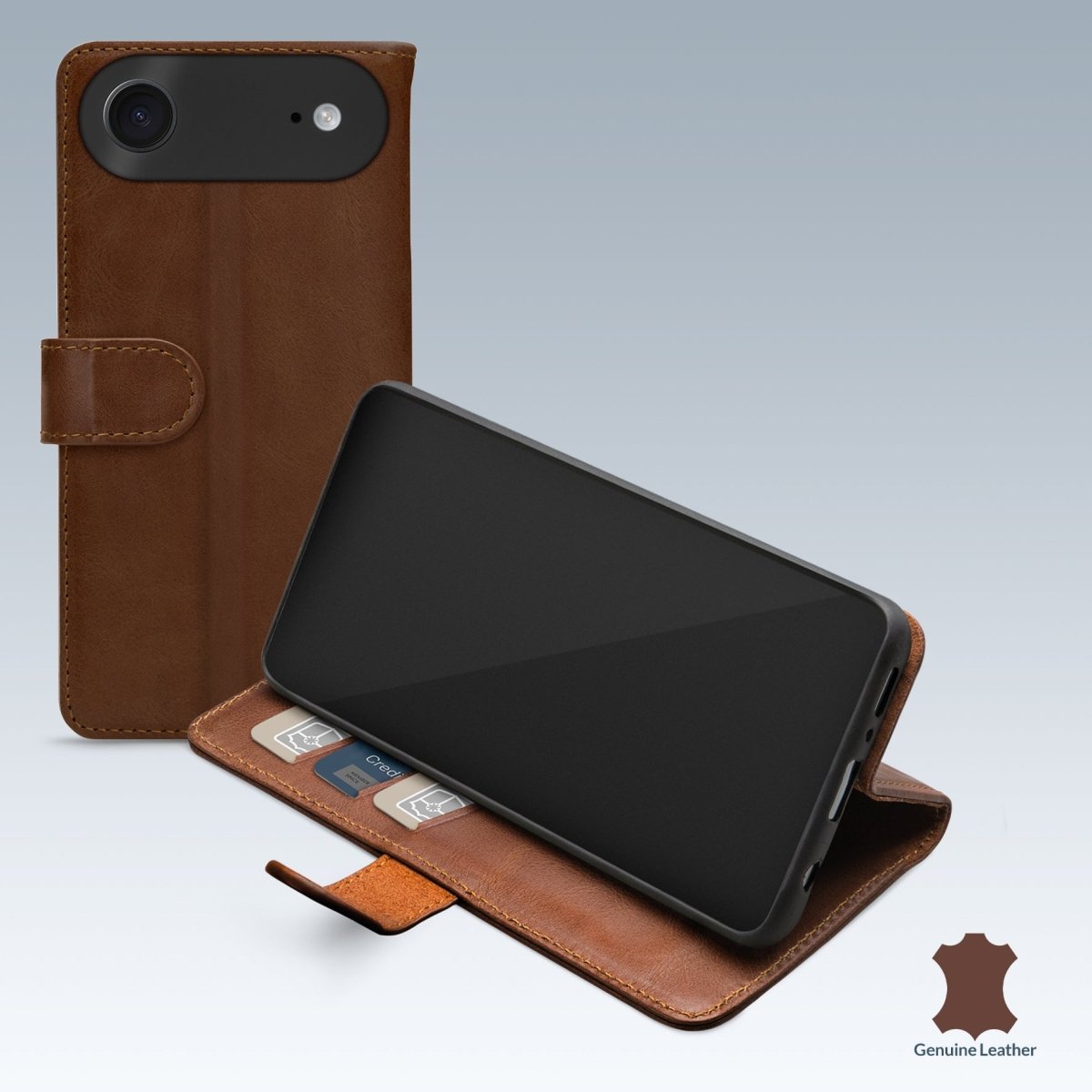 Mobilize Leather Wallet Apple Iphone 17 Air Brown - 123TelecomShop
