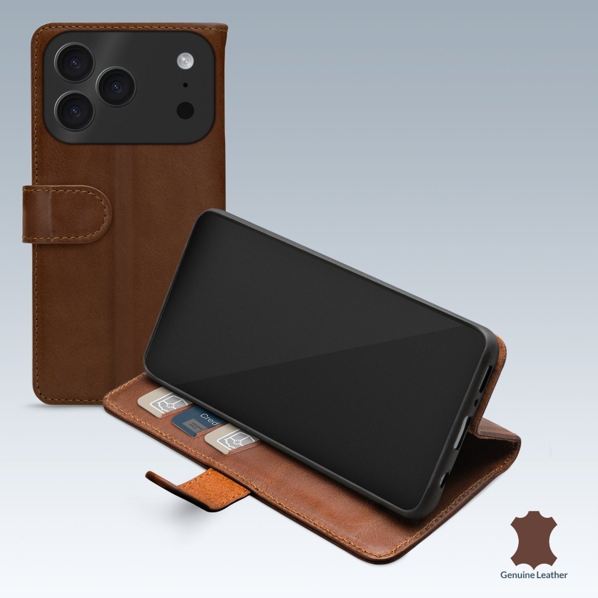 Mobilize Leather Wallet Apple Iphone 17 Pro Brown - 123TelecomShop