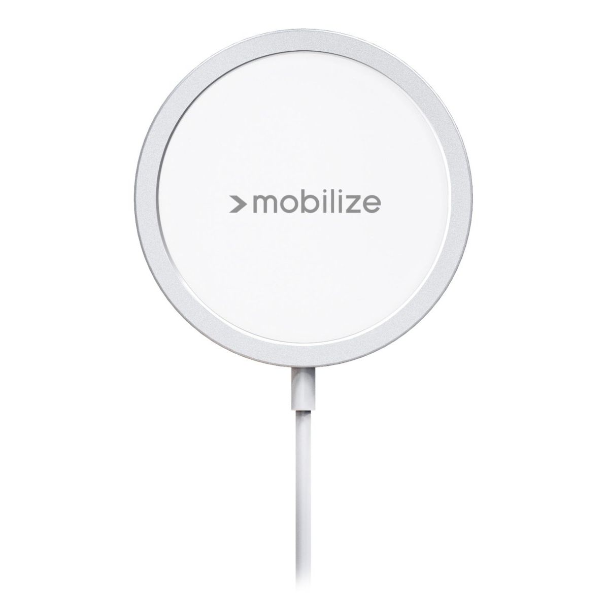 Mobilize Magnetic Wireless Charger Magsafe Compatible 15W White Aluminium - 123TelecomShop