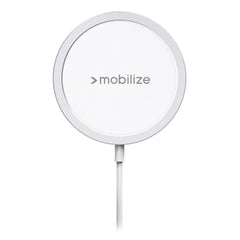 Mobilize Magnetic Wireless Charger Magsafe Compatible 15W White Aluminium - 123TelecomShop