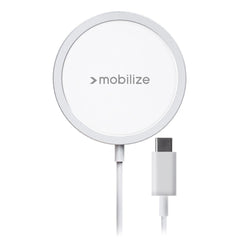 Mobilize Magnetic Wireless Charger Magsafe Compatible 15W White Aluminium - 123TelecomShop