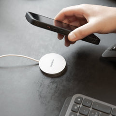 Mobilize Magnetic Wireless Charger Magsafe Compatible 25W Qi2.2 White Aluminium - 123TelecomShop