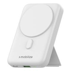Mobilize Magnetic Wireless Magsafe Compatible Pd Stand Power Bank 10000Mah 15W White - 123TelecomShop