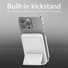Mobilize Magnetic Wireless Magsafe Compatible Pd Stand Power Bank 10000Mah 15W White - 123TelecomShop