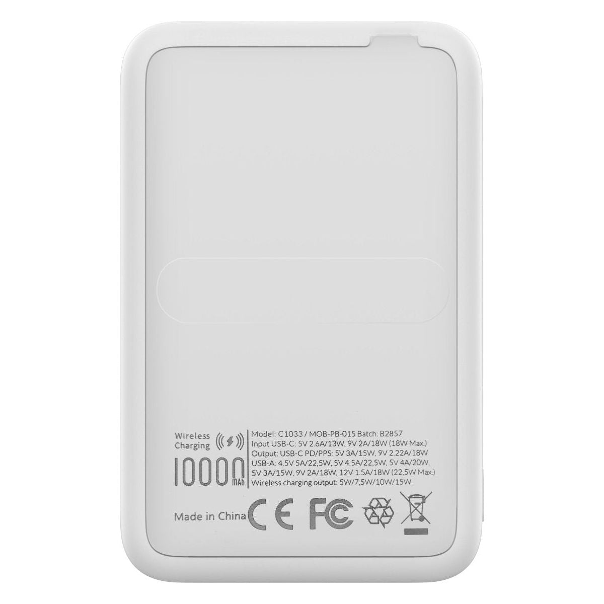 Mobilize Magnetic Wireless Magsafe Compatible Pd Stand Power Bank 10000Mah 15W White - 123TelecomShop