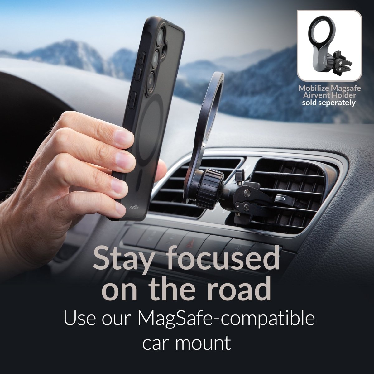 Mobilize Magsafe Compatible Hybrid Case Samsung Galaxy S25 Edge 5G Black - 123TelecomShop