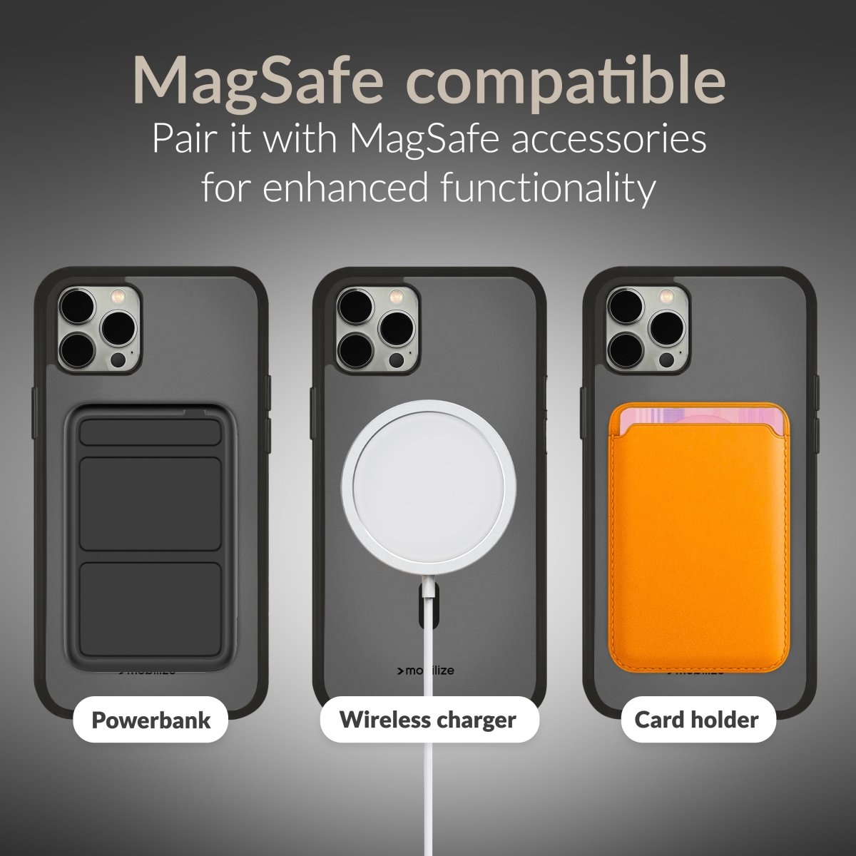 Mobilize Magsafe Compatible Hybrid Pro Case Apple Iphone 15 Pro Black - 123TelecomShop