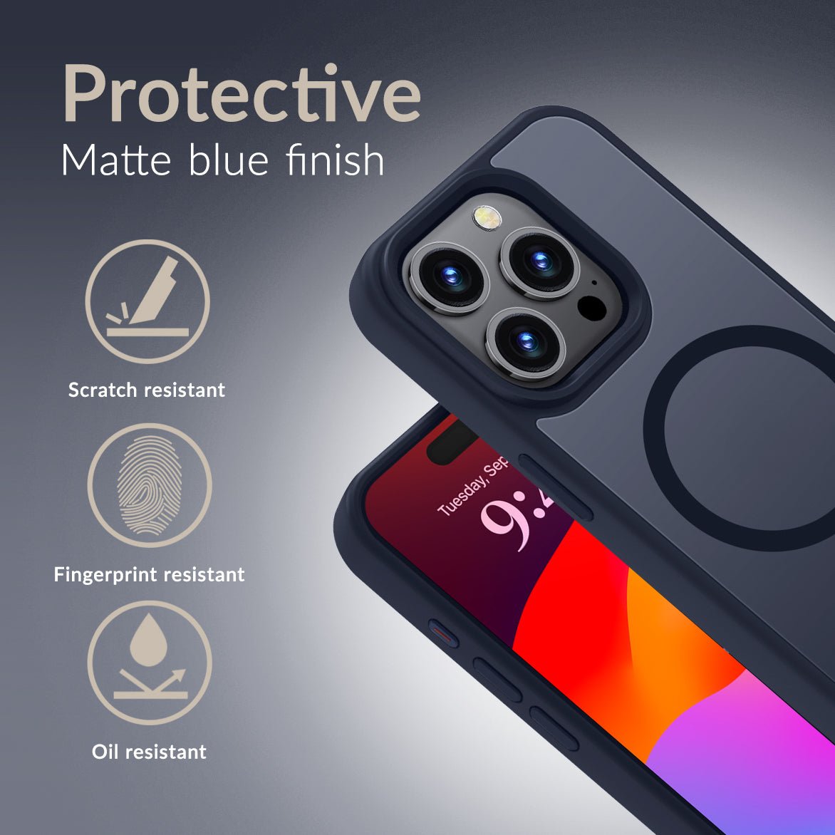 Mobilize Magsafe Compatible Hybrid Pro Case Apple Iphone 17 Pro Max Blue - 123TelecomShop