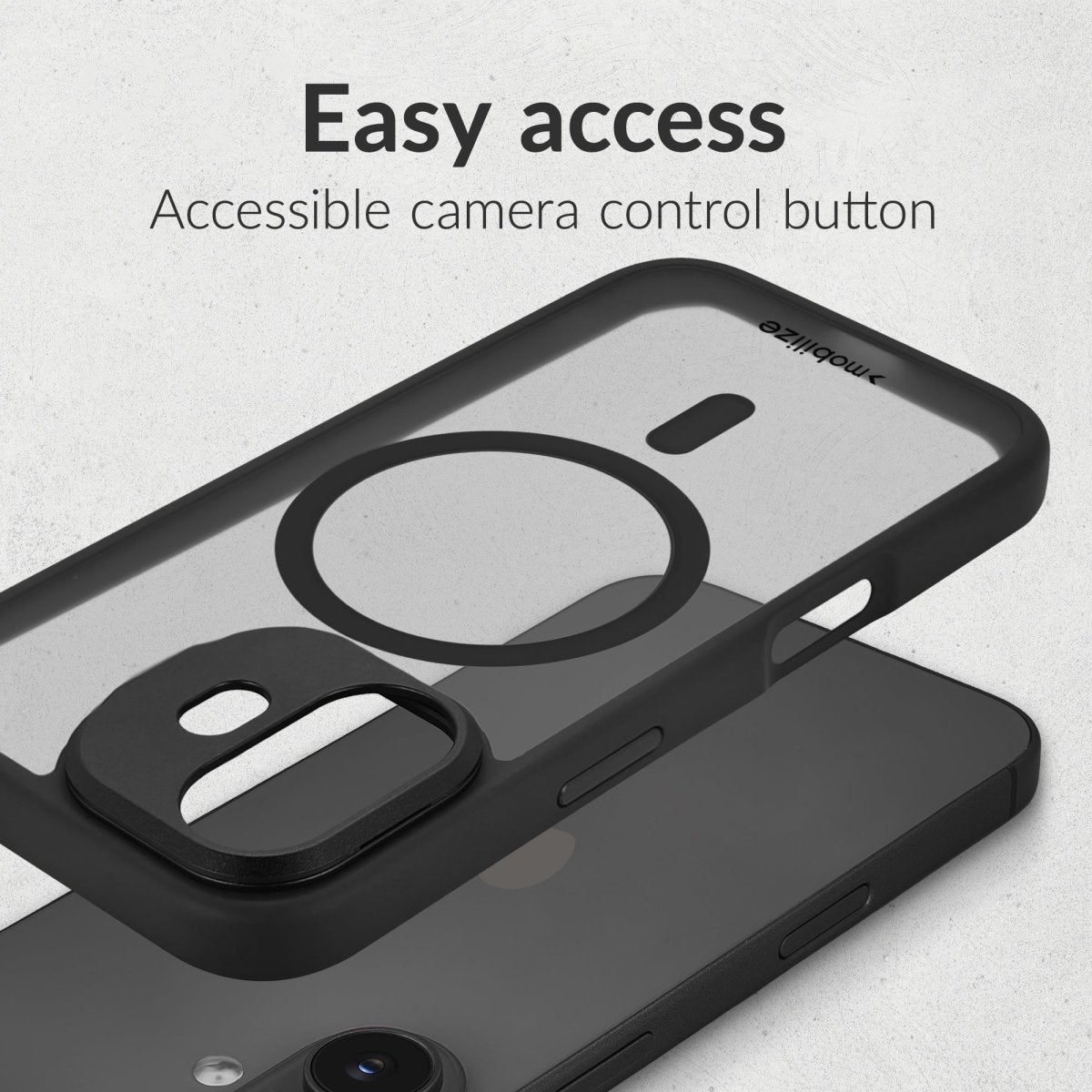 Mobilize Magsafe Compatible Hybrid Pro Case With Camera Stand Apple Iphone 17 Pro Max Black - 123TelecomShop