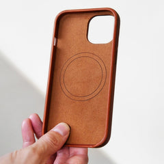 Mobilize Magsafe Compatible Premium Leather Case Apple Iphone 15 Burned Cognac - 123TelecomShop