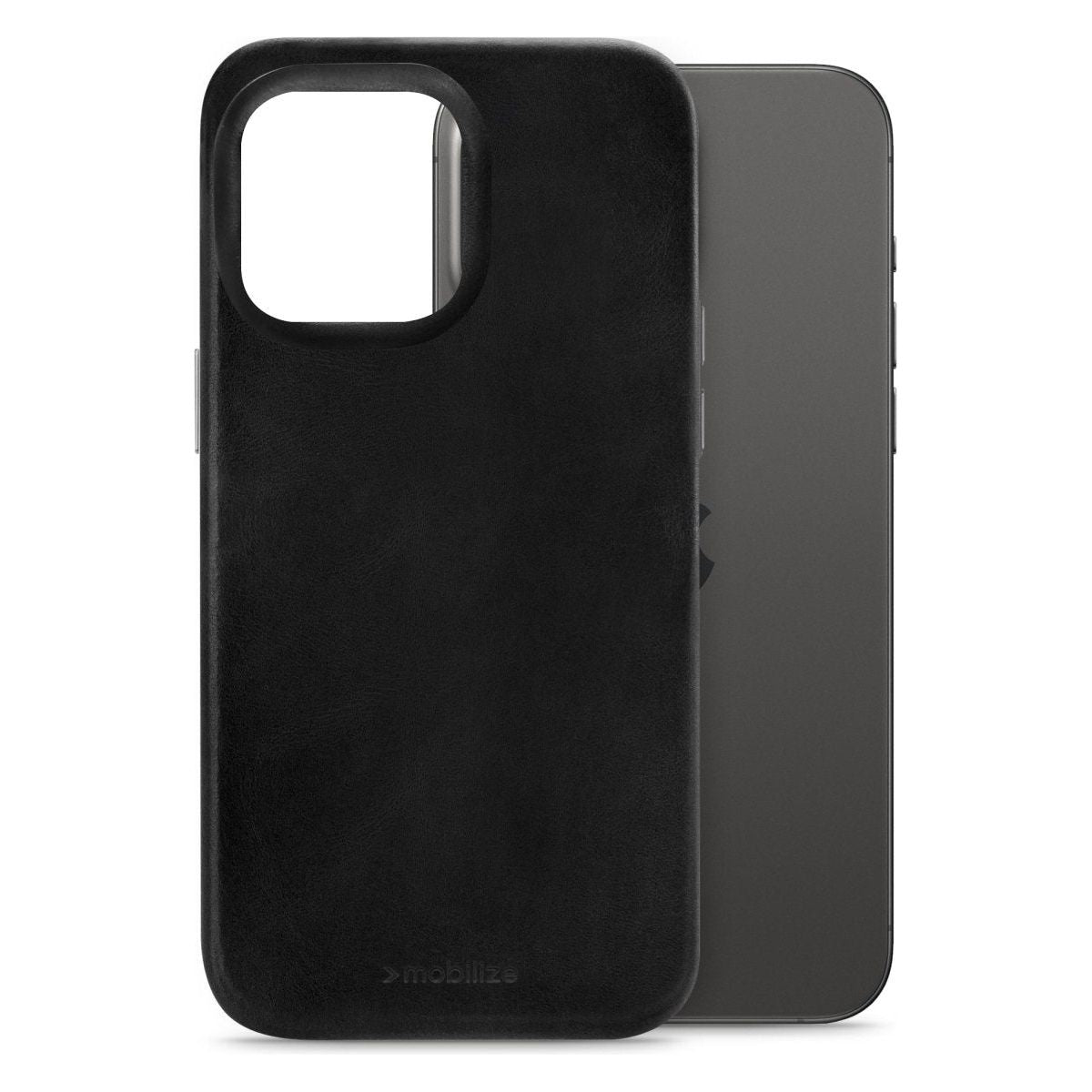 Mobilize Magsafe Compatible Premium Leather Case Apple Iphone 15 Pro Max Black - 123TelecomShop