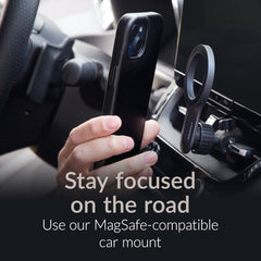 Mobilize Magsafe Compatible Premium Leather Case Apple Iphone 15 Pro Max Black - 123TelecomShop