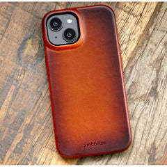 Mobilize Magsafe Compatible Premium Leather Case Apple Iphone 15 Pro Max Burned Cognac - 123TelecomShop