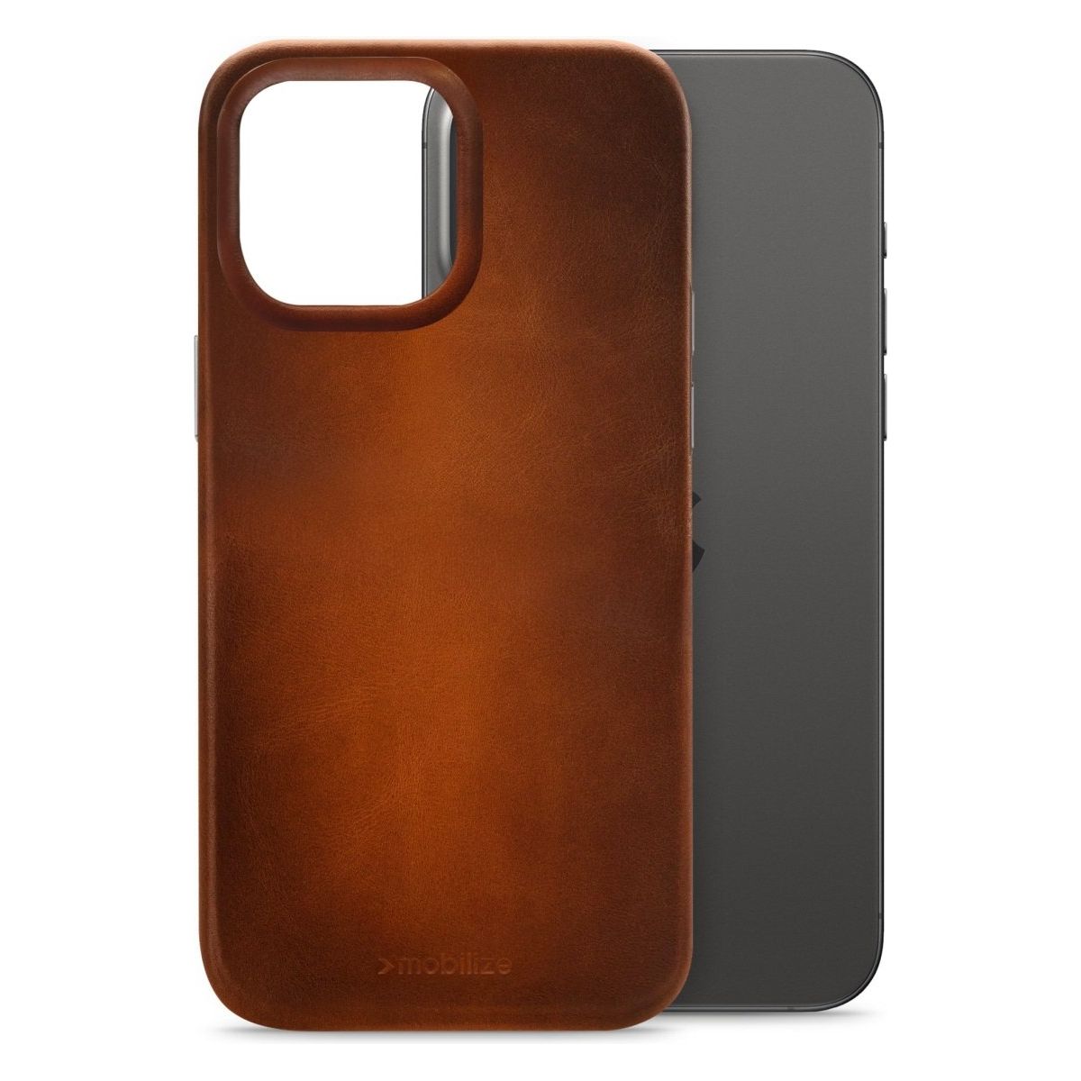 Mobilize Magsafe Compatible Premium Leather Case Apple Iphone 15 Pro Max Burned Cognac - 123TelecomShop