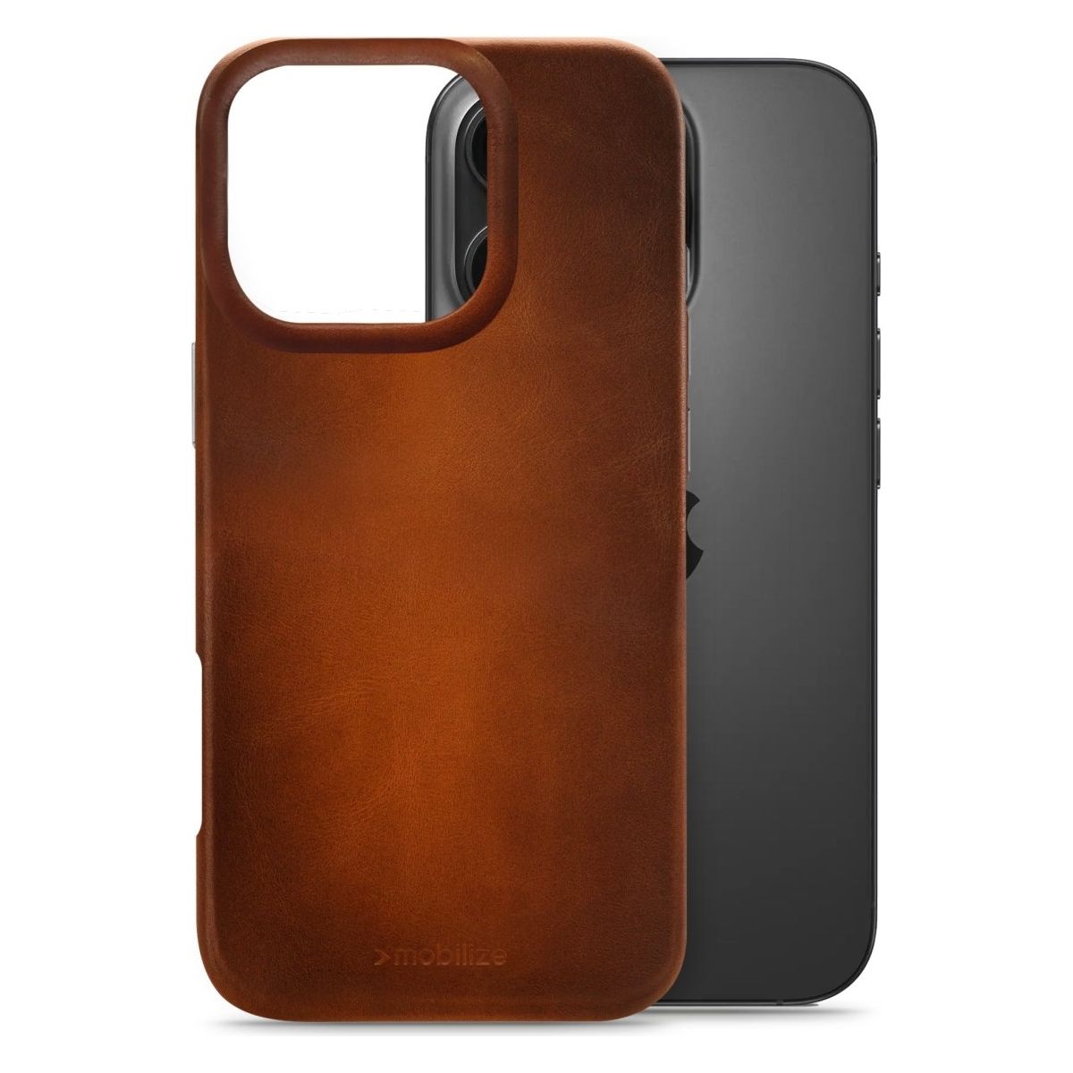Mobilize Magsafe Compatible Premium Leather Case Apple Iphone 16 Pro Burned Cognac - 123TelecomShop