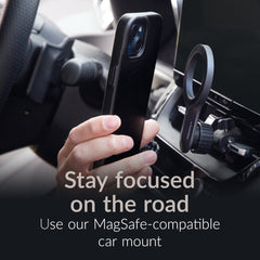 Mobilize Magsafe Compatible Premium Leather Case Apple Iphone 16 Pro Max Black - 123TelecomShop