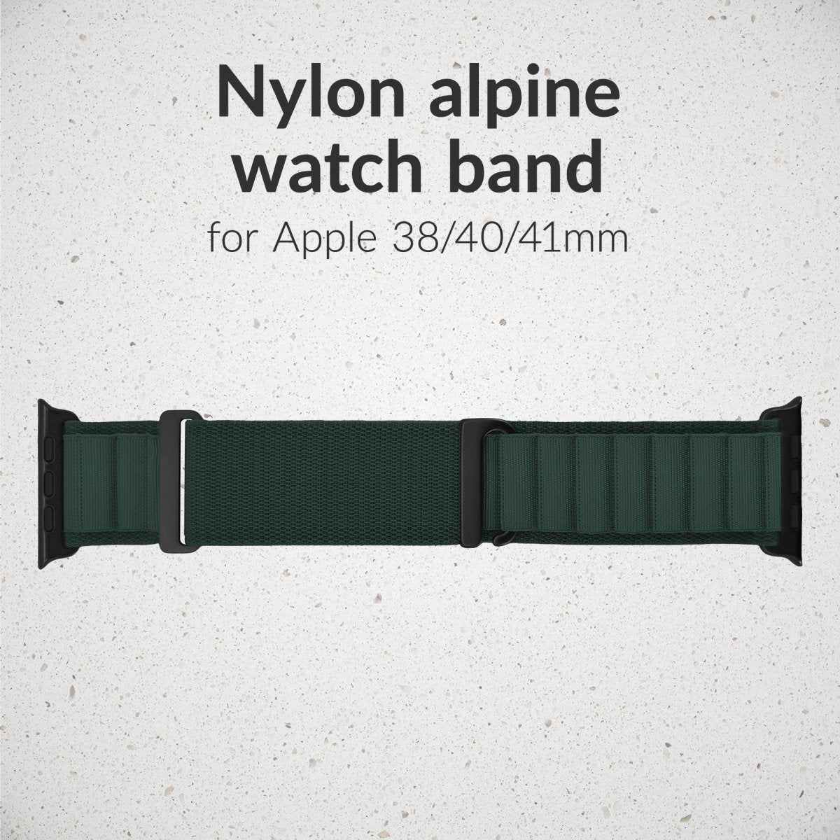 Mobilize Nylon Watch Band - Alpine - Black Connector - For Apple 38/40/41Mm - Dark Green - 123TelecomShop