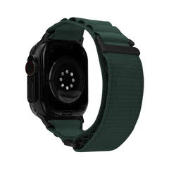 Mobilize Nylon Watch Band - Alpine - Black Connector - For Apple 38/40/41Mm - Dark Green - 123TelecomShop